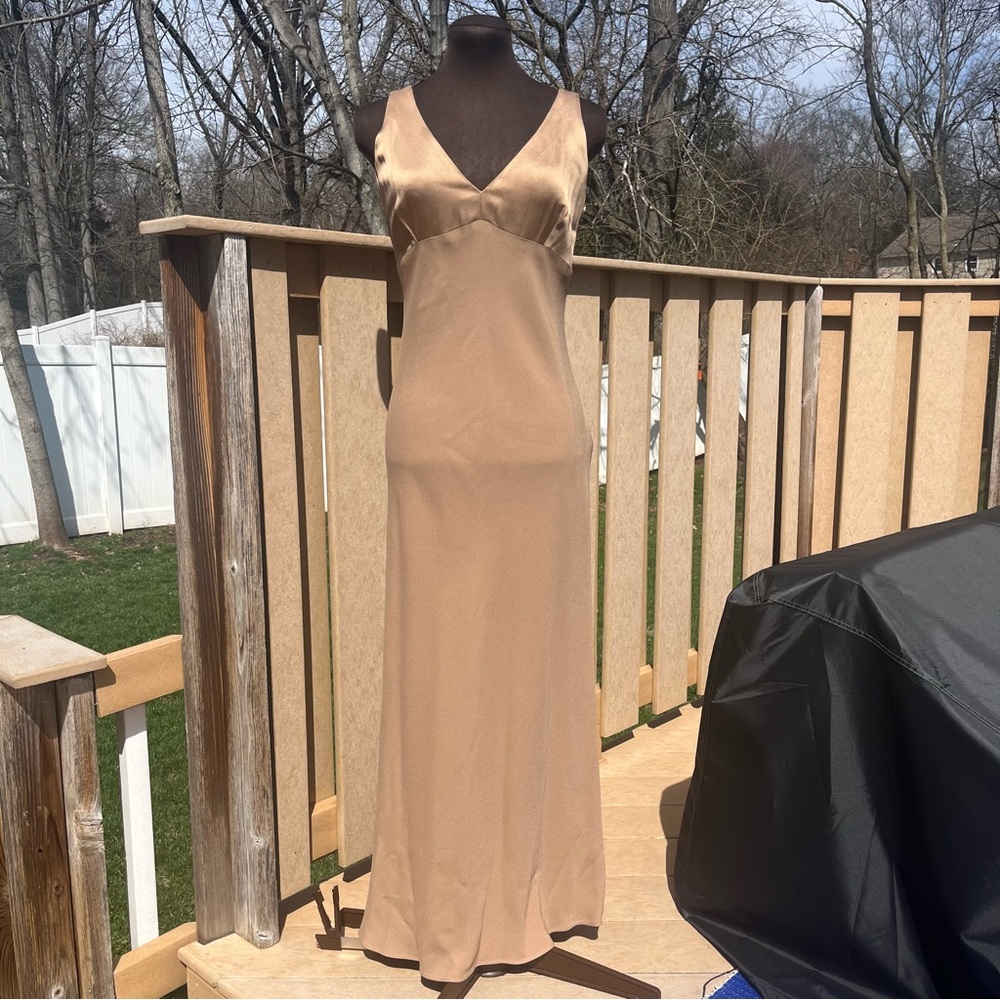 Vtg Nicole Miller Two-Tone Floor Length Sleeveless Formal Dress Size 10 Prom
